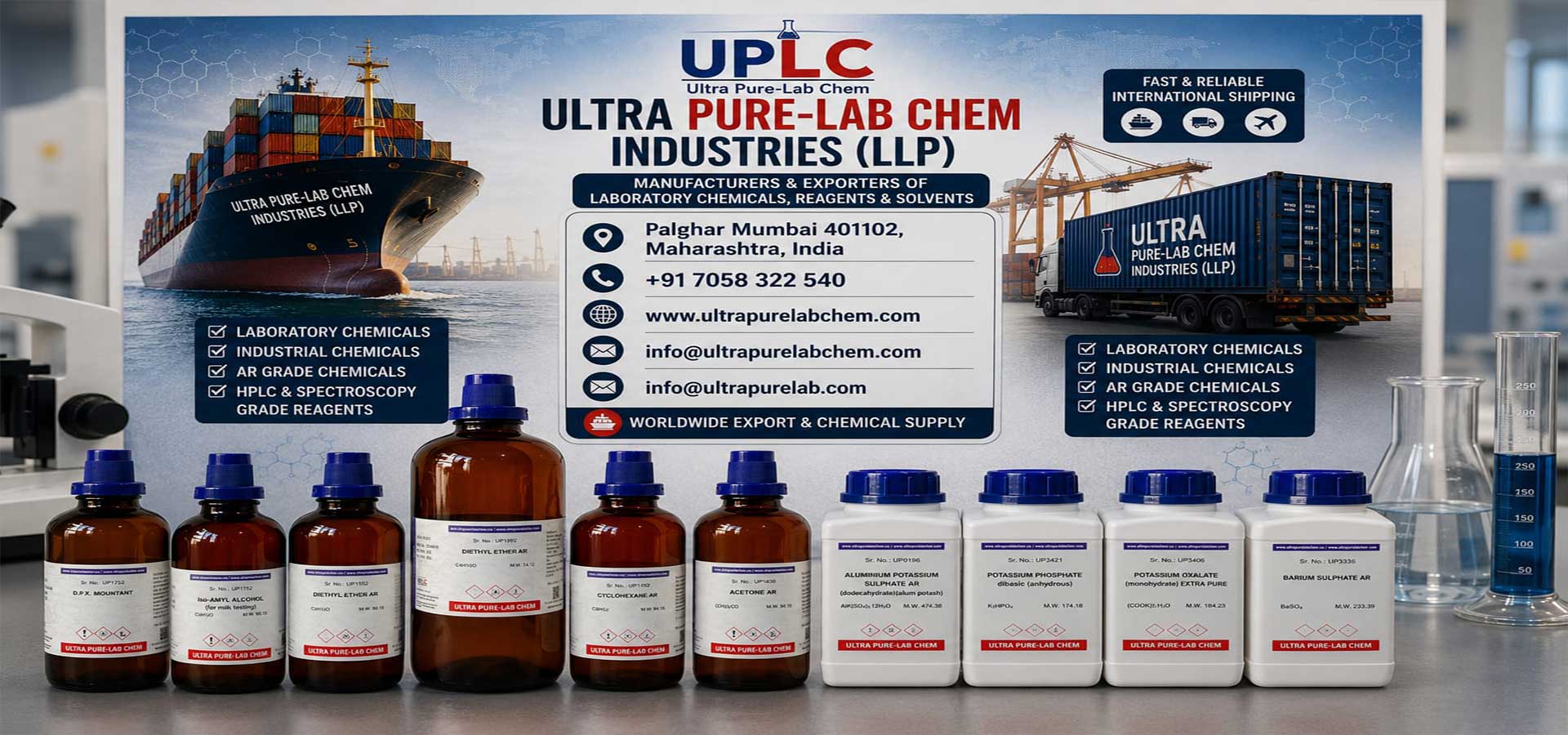 We are manufacturers and suppliers of laboratory chemicals from Mumbai, India.