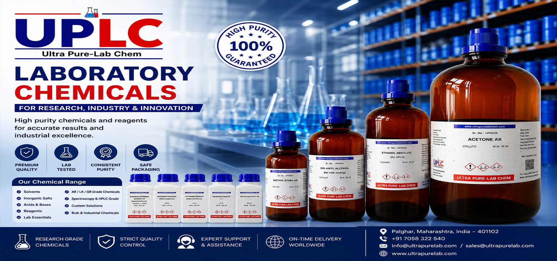 We are manufacturers and suppliers of laboratory chemicals from Mumbai, India.